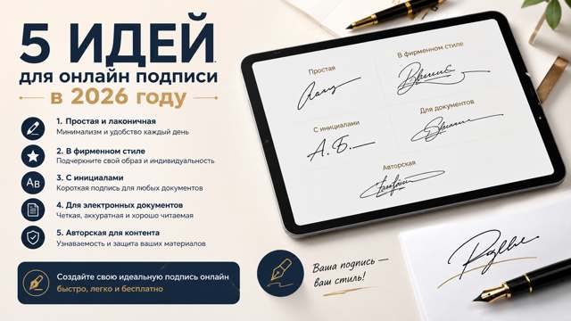 5 идей для онлайн подписи в 2026 году